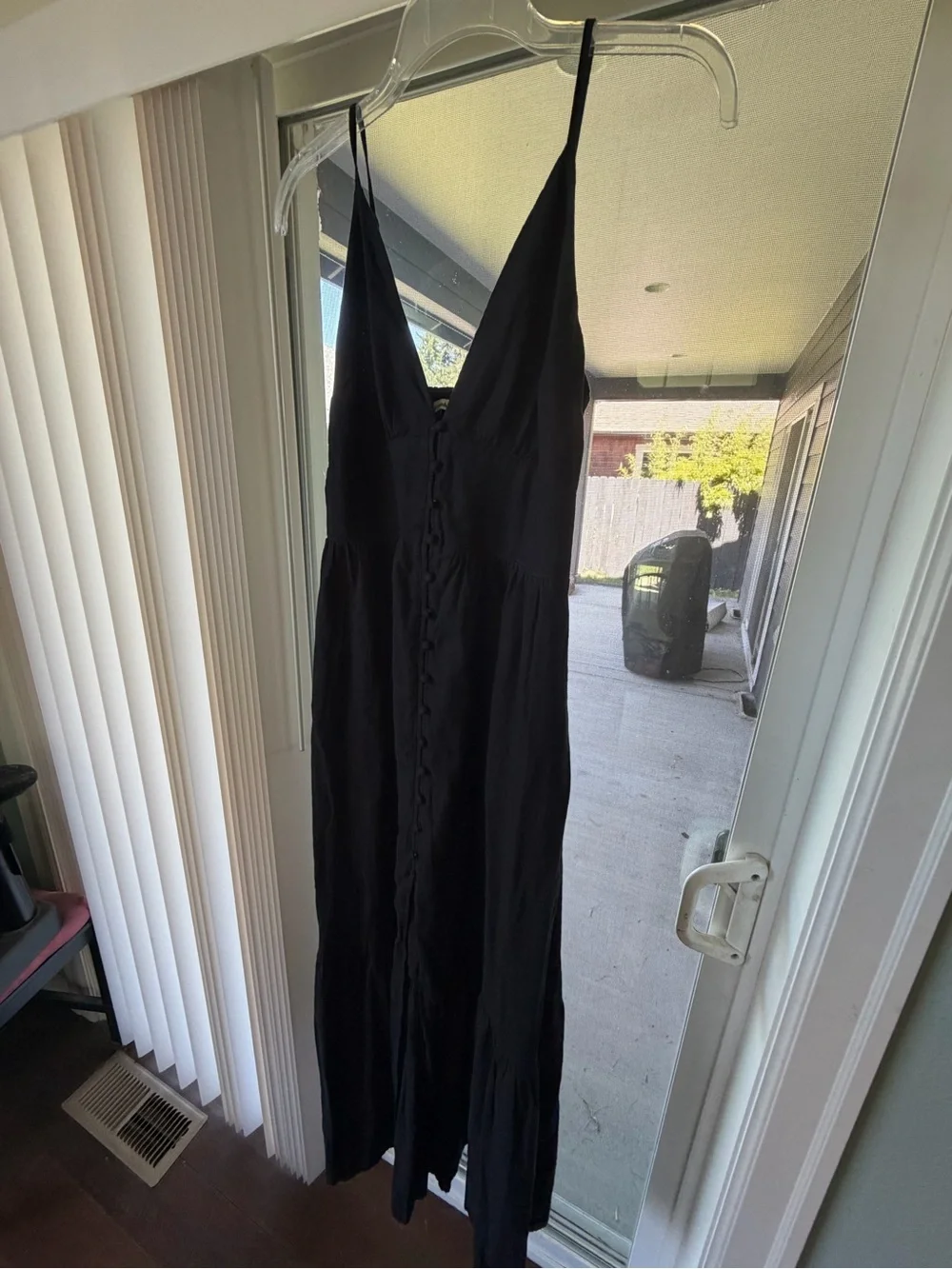 Abercrombie & Fitch Black Spaghetti-Strap Maxi Dress